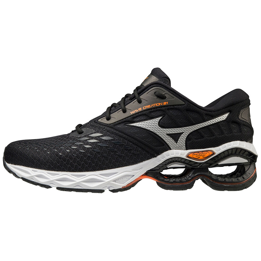 Mizuno Men's Wave Creation 21 Running Shoes Black/ Orange (J1GC200116-XPU)